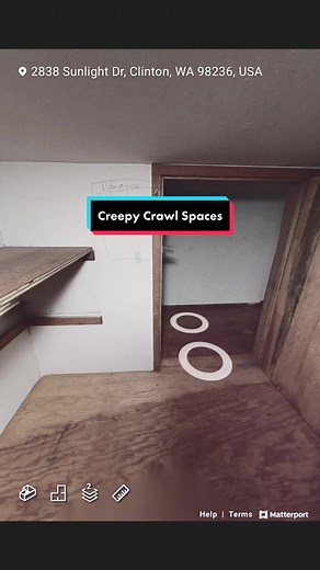 This does not seem safe 😬🤭 #3dtour #zillowtastrophe #seattle #crawls...