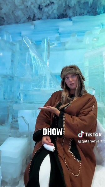 🇶🇦 Qatar Subzero Ice lounge #qatar2024 #dohaqatar #cafe #frozen #fypシ #viral