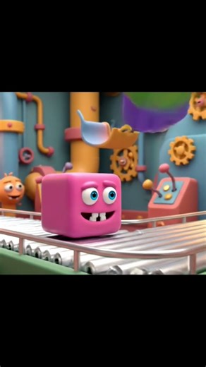 Funny Factory Animation 😂 | Colorful Cubes in Action! #asmr #cute #funny #viral #2025