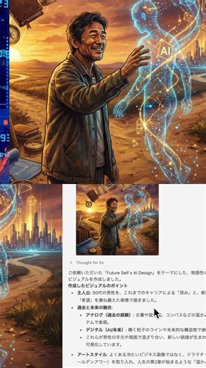 AI画像生成レビュー！50代男性の未来を描く