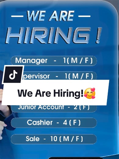 Universal Mobile မှ ဝန်ထမ်းများ ခေါ်ယူနေပါပြီ🥰