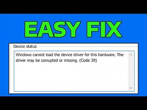 How To Fix Windows Cannot Load the Device Driver for This Hardware USB Problem