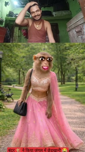 बंदर🐒ने किया जंगल में छेड़खानी😂 #Thetharjaanwar #shorts #comedy #funny #viralshots #Thetharpuns