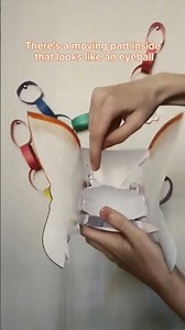 Here's how I make my puppets blink! #art #puppet #paperdragon #papercraft #tutorial #paperart #paper