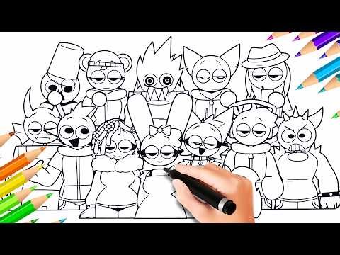 Sprunki Coloring Pages / How to Color Main Crew / Oddly Satisfying / NCS | Coloring Wonderland