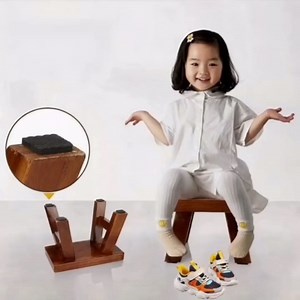 Small Stool Wooden Step Stool Footstool Solid Wood 8 inch for Kids Adults Plant Stand Fishing Stool (White)