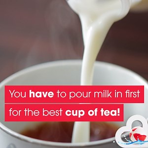 Fact: a cuppa tastes better when you put the milk in first. ☕️ | Heart