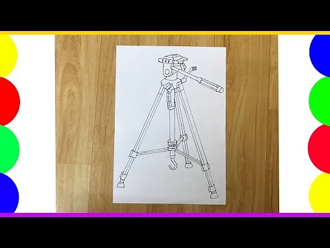 how to draw a tripod stand super simple and super easy | tripod tripod drawing | draw camera stand