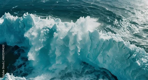 The Impact of Melting Glaciers on Rising Sea Levels and Global Warming. Concept Climate Change, Melting Glaciers, Rising Sea Levels, Global Warming, Environmental Impact
