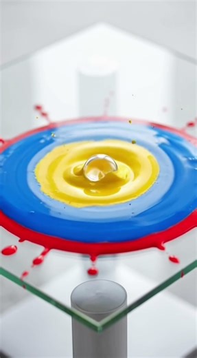 Paint Filled Glass Eggs Exploding Under Glass 🎨