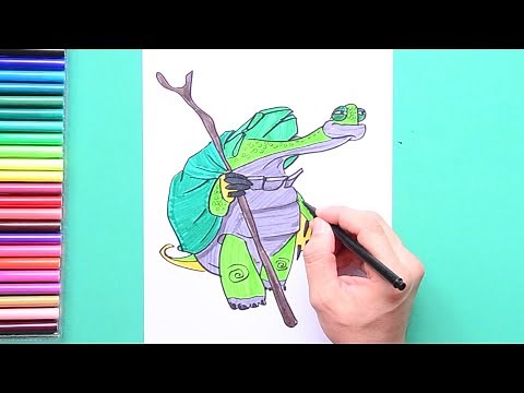 How to draw Master Oogway from Kung Fu Panda