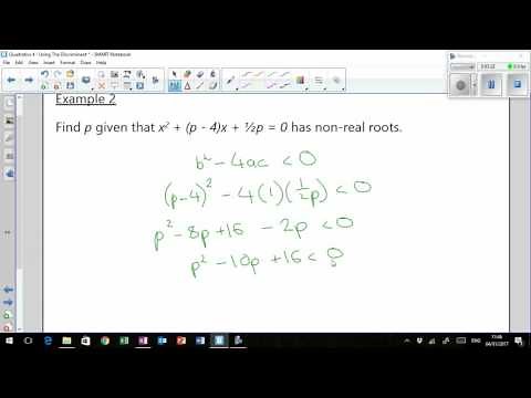 LHS Higher Mathematics - Quadratics 4 - Using the Discriminant