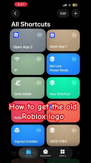 How to get the old Roblox logo on your phone (IOS) #tutorial