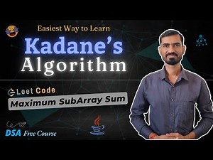 Kadane’s Algorithm Explained 🔥 | Maximum Subarray Sum (LeetCode 53) | DSA Java for Placements