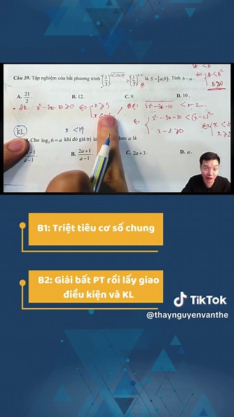 Giải bất phương trình logarit dễ dàng với Thầy Nguyễn Văn Thế