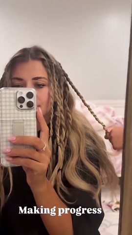 kids braid my hair for overnight waves!