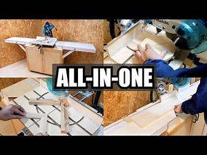The Ultimate SPACE SAVING Miter Saw Station | All-In-One Workshop Upgrade