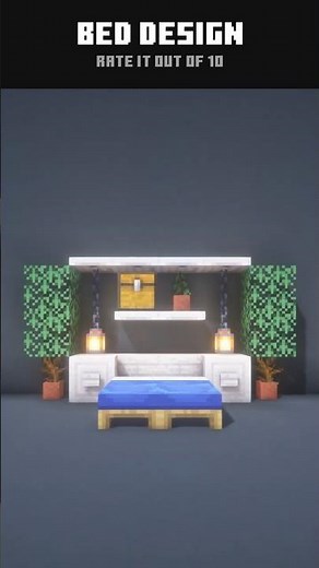 Cool Bed Design in Minecraft 🌸 #16