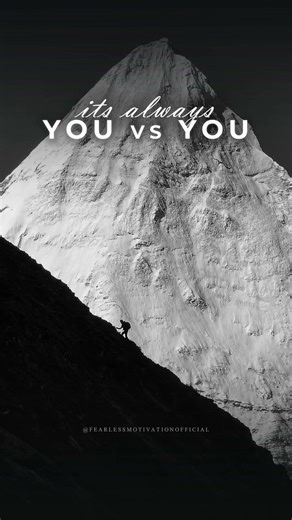 It is ALWAYS you vs YOU.