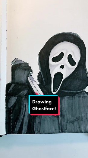 Drawing Ghostface - Scary Movie Mask Art