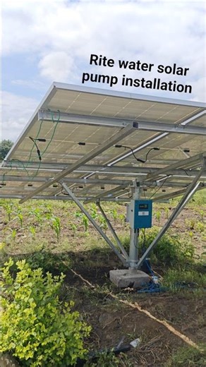 3 HP solar pump installation 👍 Rite water solar pump company 👍🙌#shorts#shortvideo#viral#viralshorts