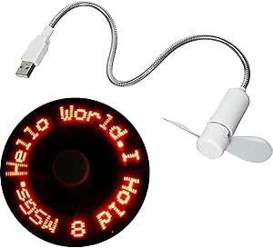 PowerTRC LED Programmable Message Fan with Customized Drawing - USB Powered - (Red Led)