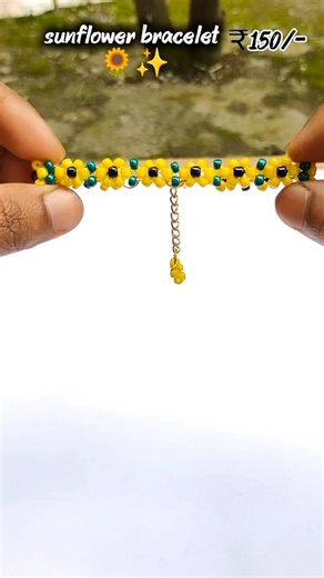 CRAFT THIS SUNFLOWER BRACELET! 🌻 EASY & CUTE DIY! ✨