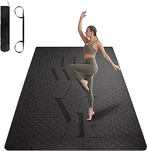 Large Yoga Mat 72"x 48", 7mm Extra Thick TPE Yoga Mats, Eco-friendly Workout Mat, Exercise Mat for Yoga, Pilates, Home Workout