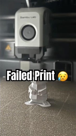 Pikachu Fail | 3D Print Timelapse #3dprint #3dprinted #3dprinter #3dprints #pokemon #pikachu
