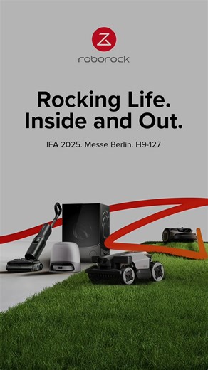 ROBOROCK FRANCE on Instagram: "✨ Innovation, design et un aperçu du futur… bienvenue à l’@IFA_Berlin avec Roborock ! Au programme : Nos nouvelles tondeuses RockMow Z1 & S1, le RockNeo Q1, le Qrevo Curv 2 Pro et le F25 Ultra 🏡🚀 L’air à Berlin est électrique ⚡ et ce n’est que le début… 📍 Retrouve-nous jusqu’au 9 septembre, stand H9-127. #Roborock #IFA2025 #Innovation #SmartLiving"