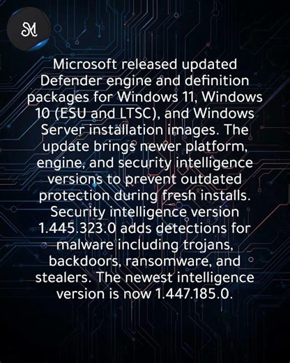 Microsoft updates Defender for Windows 11, 10 and Server ISO installs