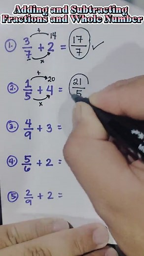 Adding and Subtracting Fractions with Whole Numbers: Math Tutorial