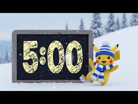 5 Minute Pikachu WInter Countdown Timer with music