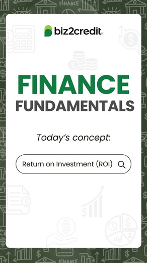 For today's episode of Finance Fundamentals, we talk about Return on Investment or ROI. Learn what it means and how it can help you calculate the success and efficacy of your business strategies. Learn more from our explainers here: https://www.biz2credit.com/business-toolkit/business-glossary #glossary #roi #returnoninvestment #financefundamentals #smallbusiness #finance | Biz2Credit | Facebook
