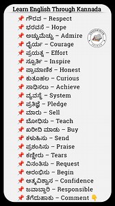 754K views · 5K reactions | Comment Ans  Boost your English Vocabulary with Kannada meaning!– Easy, Quick, Effective! #english #spokenenglish #englishtokannada #spokenenglishinkannada #Elearn | E Learn | Facebook