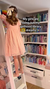 1.4M views · 23K reactions | My husband built us this library and now our daughters are living my Belle library dreams. 殺 #familyfriendly #diy #library #beautyandthebeast #books | Melissa Miller Photography | Facebook
