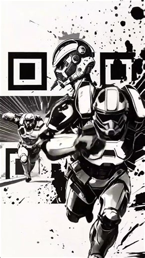 QR code turn into Action Storm Trooper QR Code Art
