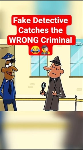 Fake Detective Catches the WRONG Criminal 😂🕵️‍♂️#shortsfeed #dailymemes