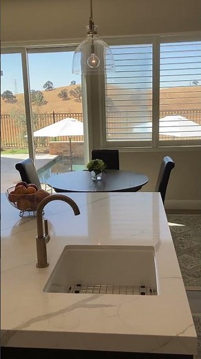 Elegant Kitchen Design | White Cabinets & Statement Island
