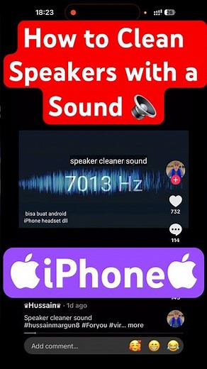 How to Clean iPhone Speakers with a Sound 🔈  #iphone #iphonetrick #apple #speakers