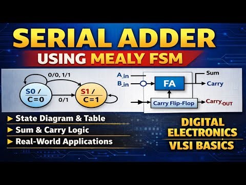 Serial Adder Using Mealy FSM | Digital Electronics | VLSI Basics