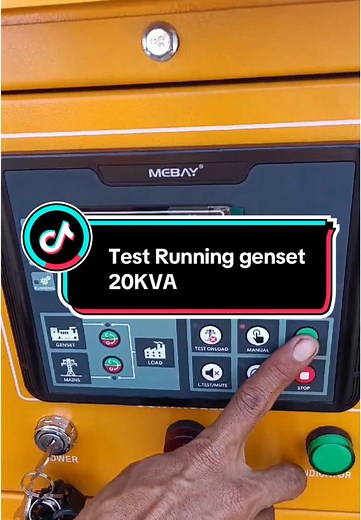 test running genset 20KVA #fyp #singapower #genset