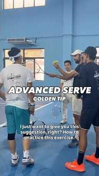 ADVANCED TENNIS SERVE - GOLDEN TIP! #tenfitmen #tennistips #tennisserve #tenniscoach #tennisacademy