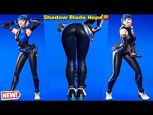 Fortnite Shadow Blade Hope Skin Showcase Thicc 🍑😍 Top Tiktok Emotes & Dances 😘 New Chapter 6 Girl 😜
