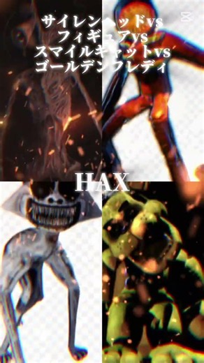 強さ比べサイレンヘッドvsモンスタースマイルキャットvsゴールデンフレディvsフィギュア #トレバーヘンダーソン #fnaf #zoonomaly #ドアーズ #強さ比べ