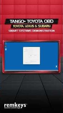 Tango+ Toyota OBD - Toyota, Lexus & Subaru Smart Systems Demonstration #keyprogramming #remkeys