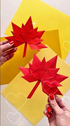 Easy Origami Autumn Leaf! 🍁