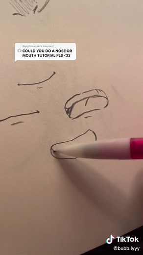 Reply to @zwxsoz I feel like posting today idk so enjoy it before I loose motivation again 😭 #fyp #foryoupage #art #drawing #tutorial #drawingtutorial #sketchbook #mouthtutorial #nosetutorial