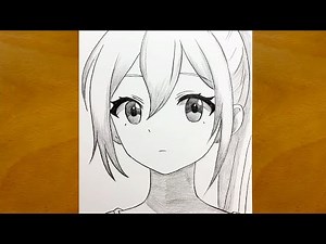 Anime Sketch | How to Draw a Simple and Elegant Anime Girl Step-by-Step