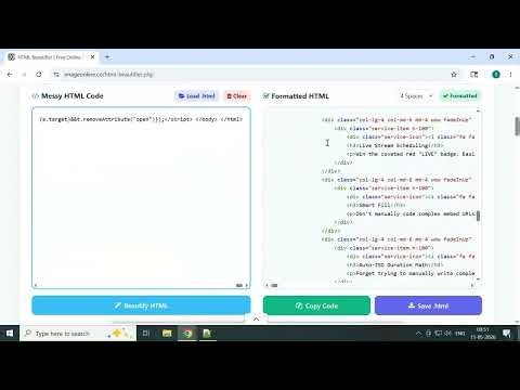 HTML Beautifier by ImageOnline.co : Free Online HTML Formatter & Indentation Tool